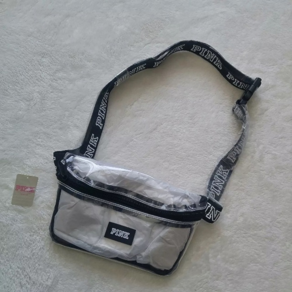 Vs pink clear fanny pack